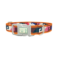 Aztec Meander Dog Collar - plastic silver
