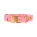 Gingerbread Christmas Dog Collar - metal rose gold