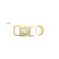 White Color Dog Collar - plastic gold
