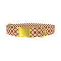Geometric Cross Dog Collar - metal gold