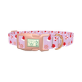 Christmas Mittens Dog Collar - plastic rose gold