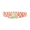 Peace Floral Dog Collar - plastic silver