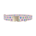 Pastel Polka Dot Dog Collar - metal silver
