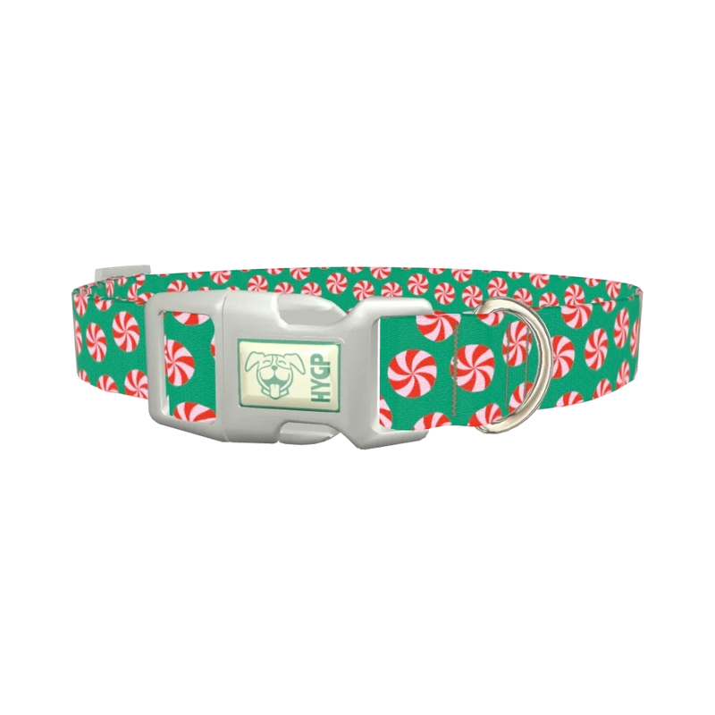 Christmas Candy Dog Collar - plastic silver