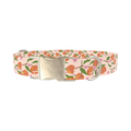 Peach Blossom Dog Collar - metal silver