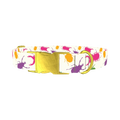 Colorful Beetle Dog Collar - metal gold