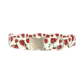 Festive Poinsettia Dog Collar - metal silver
