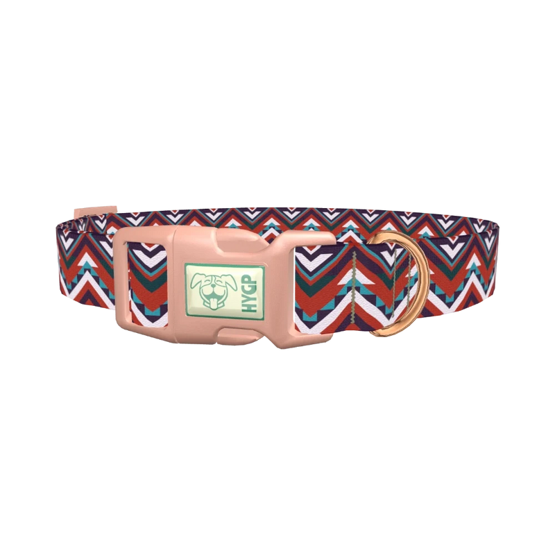 Geometric Triangle Dog Collar - plastic rose gold