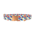 Geometric Retro Dog Collar - metal rose gold