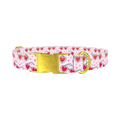Heart Glasses Dog Collar - metal gold