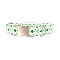 Shamrock Ribbon Dog Collar - metal gold