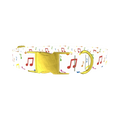 Music Note Dog Collar - metal gold