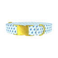 Blue Raindrop Dog Collar - metal gold
