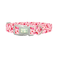 Pink Holly Berry Dog Collar - plastic silver