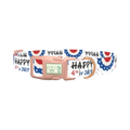 Patriotic 4th of July Dog Collar - plastic rose gold
