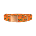 Floral Marigold Dog Collar - metal rose gold