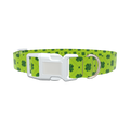 Green Clover Pattern Dog Collar - plastic rose gold