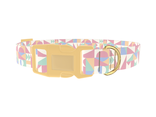 Geometric Pastel Dog Collar