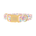Geometric Pastel Dog Collar - plastic gold