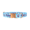 Peace Symbol Dog Collar - metal rose gold