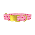 Valentine Heart Dog Collar - metal gold