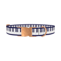 Piano Key Pattern Dog Collar - metal rose gold