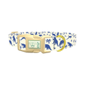 Blue Dinosaur Jungle Dog Collar - plastic gold