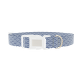 Geometric Wave Dog Collar - plastic silver