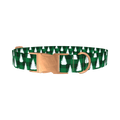 Fir Plaid Dog Collar - metal rose gold