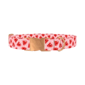 Geometric Ruby Dog Collar - metal rose gold
