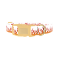 Red Flame Dog Collar - plastic gold