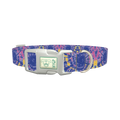 Tie-Dye Spiral Dog Collar - plastic silver
