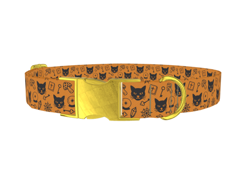 Halloween Cat Pattern Dog Collar