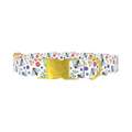 Colorful Bee Garden Dog Collar - metal gold