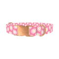 Easter Egg Daisy Dog Collar - metal rose gold