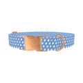 Raindrop Pattern Dog Collar - metal rose gold