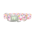 Easter Floral Dog Collar - plastic silver