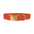 Bronze Satin Color Dog Collar - metal rose gold