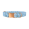 Floral Branches Dog Collar - metal rose gold