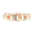Floral Sweets Dog Collar - metal silver