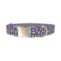 Halloween Candy Corn Dog Collar - metal silver