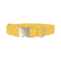 Polka Dot Dog Collar - metal silver