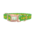 Birthday Floral Dog Collar - plastic rose gold
