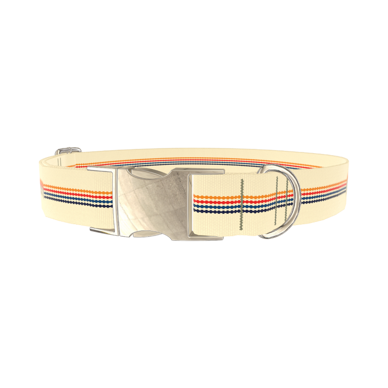 Colorful Hexagon Dog Collar - metal gold