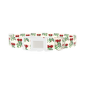 Christmas Mistletoe Dog Collar - plastic silver