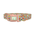 Autumn Leaves Mushroom Dog Collar - plastic rose gold