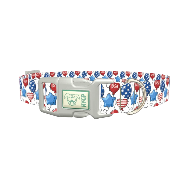 HereYouGoPup Patriotic Balloon Design - plastic silver