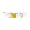 Pastel Paint Splatter Dog Collar - metal gold