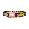 Retro Gamer Dog Collar - plastic rose gold