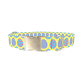 Easter Egg Pattern Dog Collar - metal silver